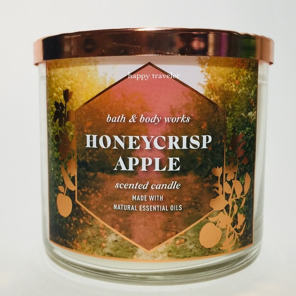 Bath & Body Works Accents Honeycrisp Apple 3 Wick Candle Poshmark